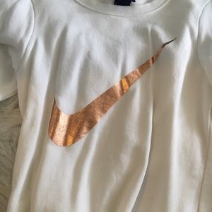 Nike crewneck sweatshirt with gold swoosh